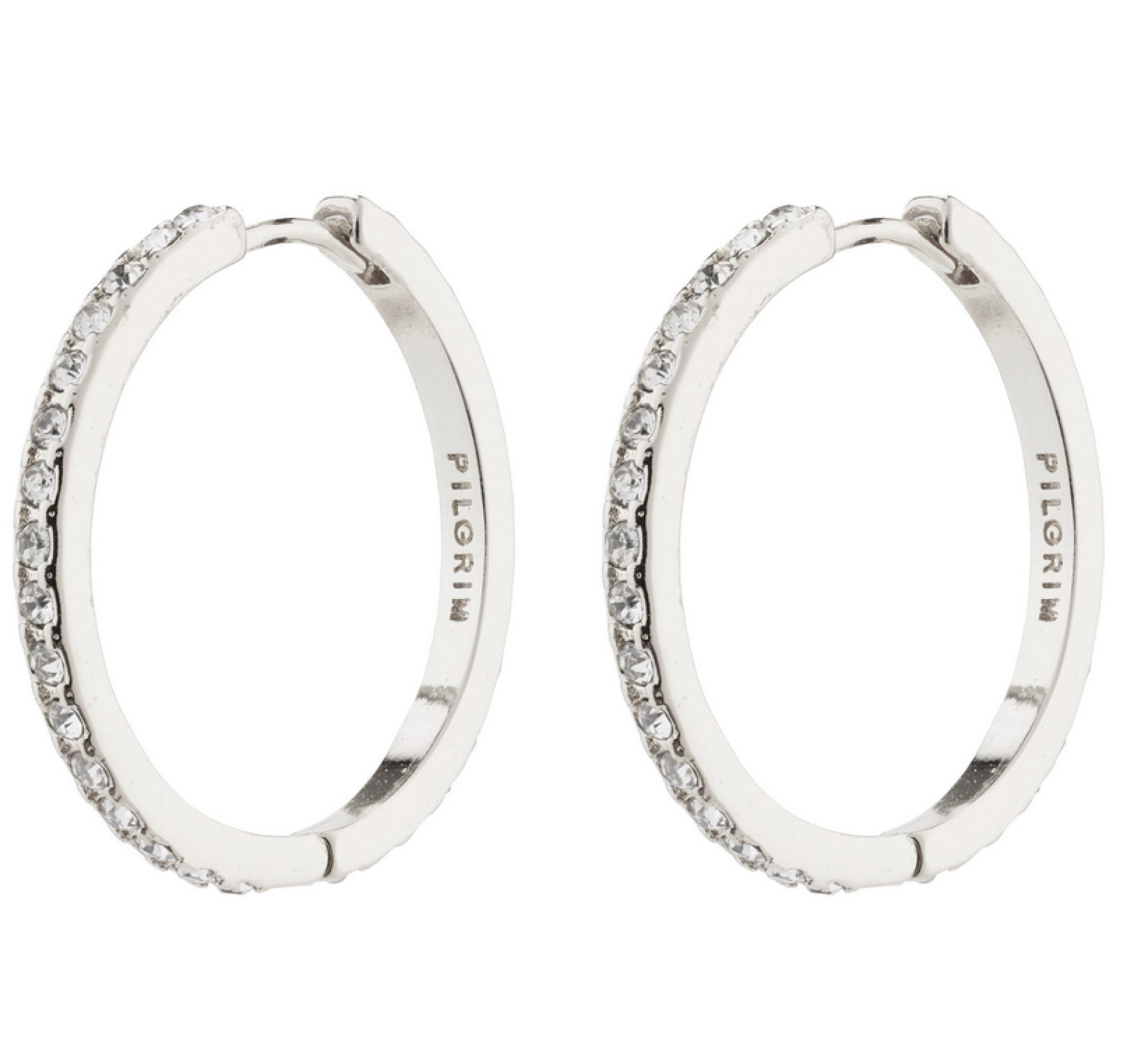 Pilgrim Creolen-Set EBNA - mit Kristallbesatz kleine Ohrringe elegant glänzend