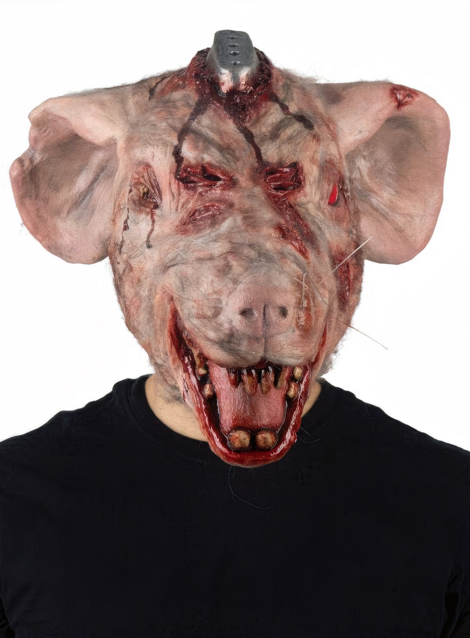 Ghoulish Productions Verkleidungsmaske Mutierte Laborratte Maske, Was auch immer das Ziel dieses Experiments war - diese Ratte kenn nur