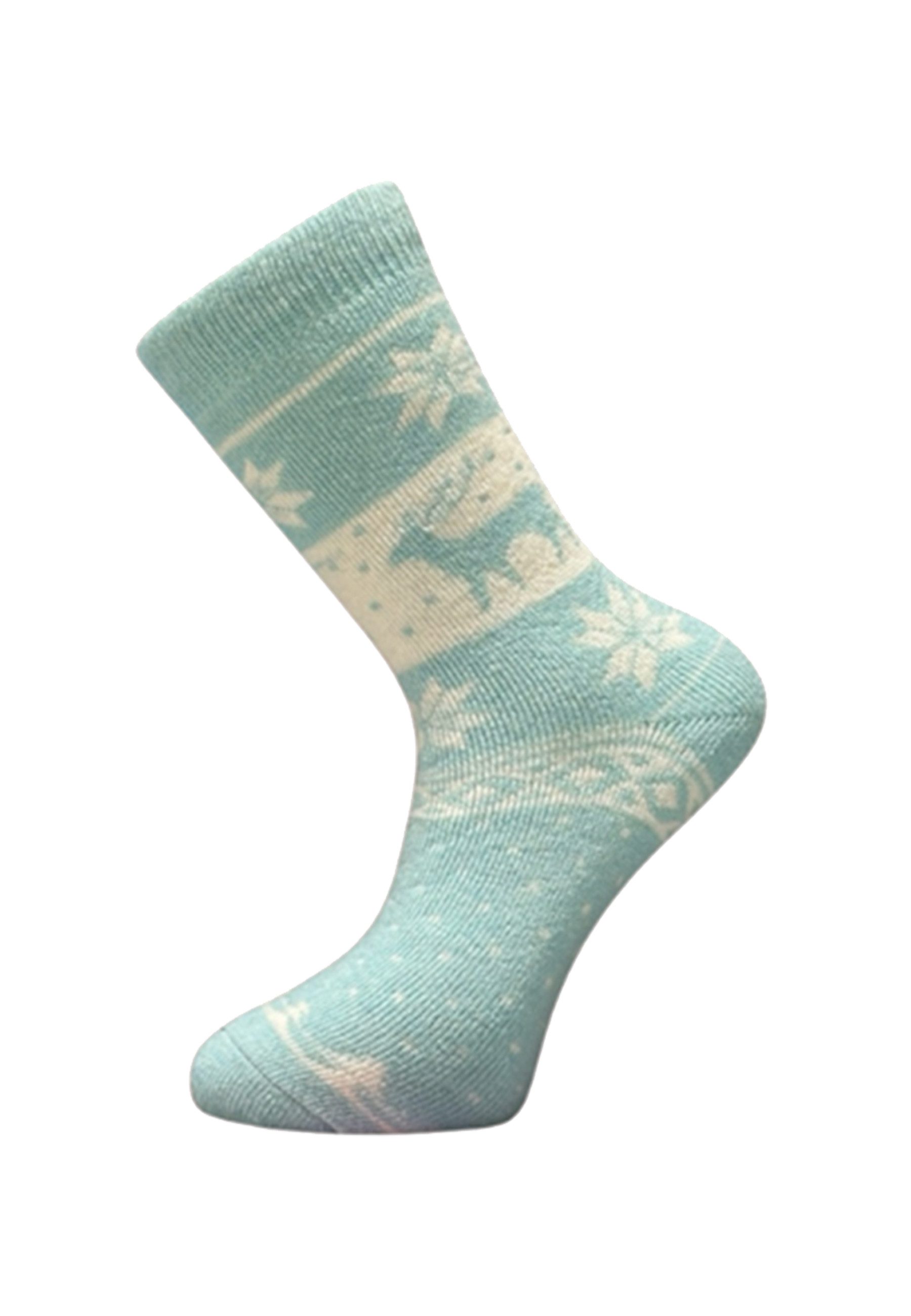 Yuhu Socken Norweger Damen 3er Pack warme Wollsocken (3-Paar)