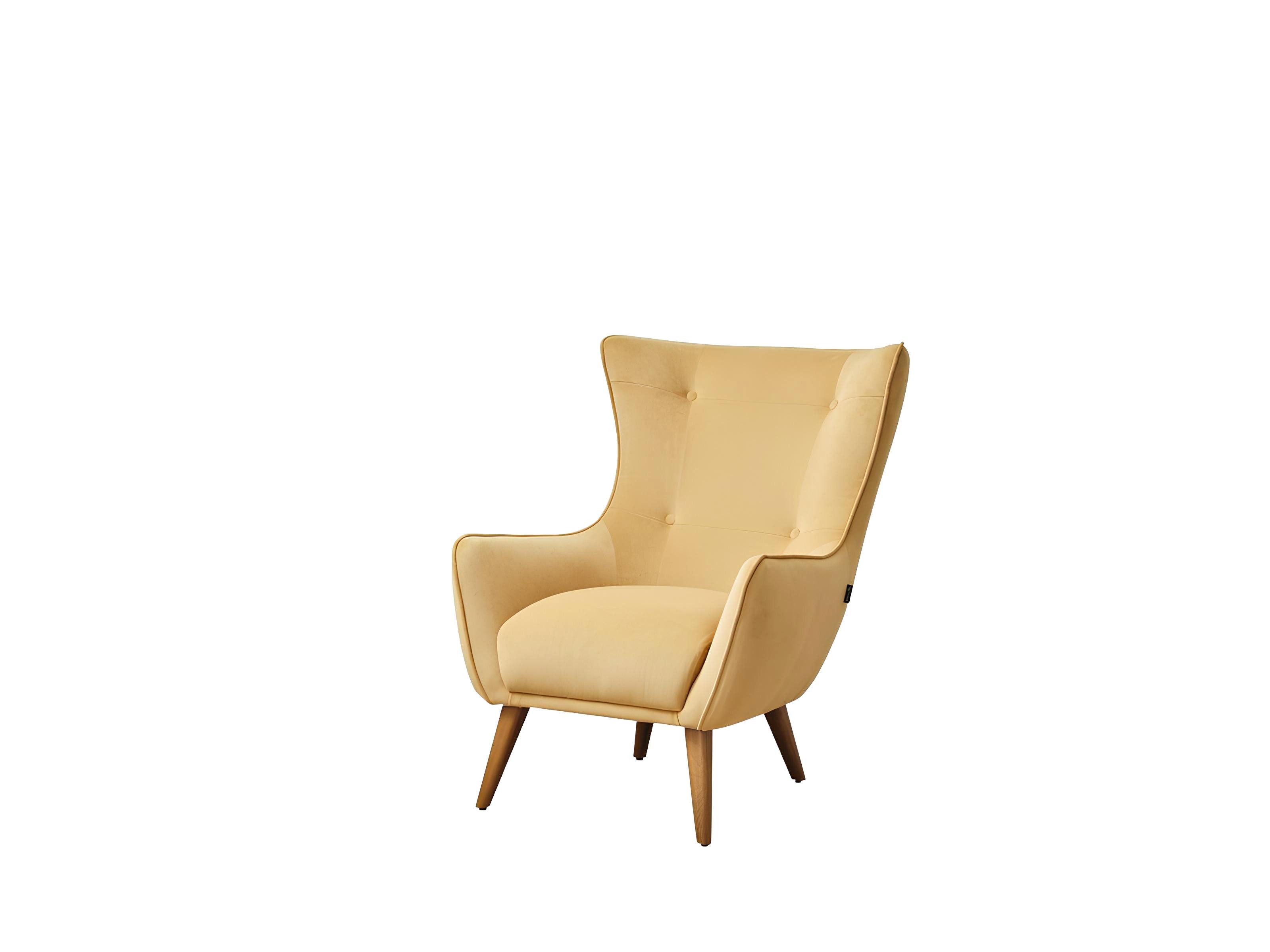Sessel Gelber Luxus Lounge Sessel für das Wohnzimmer im Design des Clubs oder