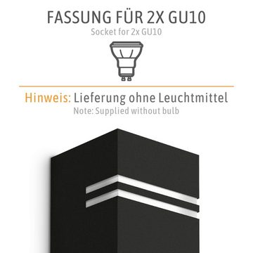 SSC-LUXon LED Aufbaustrahler Aussen-Wandleuchte JOVO-L Wandlampe up & down Aufbauleuchte, IP44