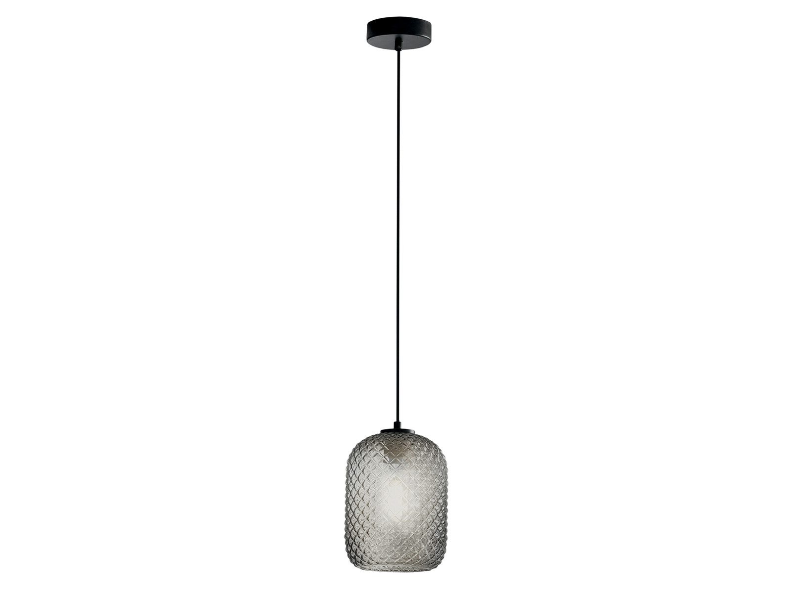 Luce Ambiente Design LED Pendelleuchte mit Relief Glas Lampenschirm Ø 15cm, Dimmfunktion, LED wechselbar, Warmweiß, Hängelampe einflammig inkl. Leuchtmittel mit 3 Stufen Dimmer
