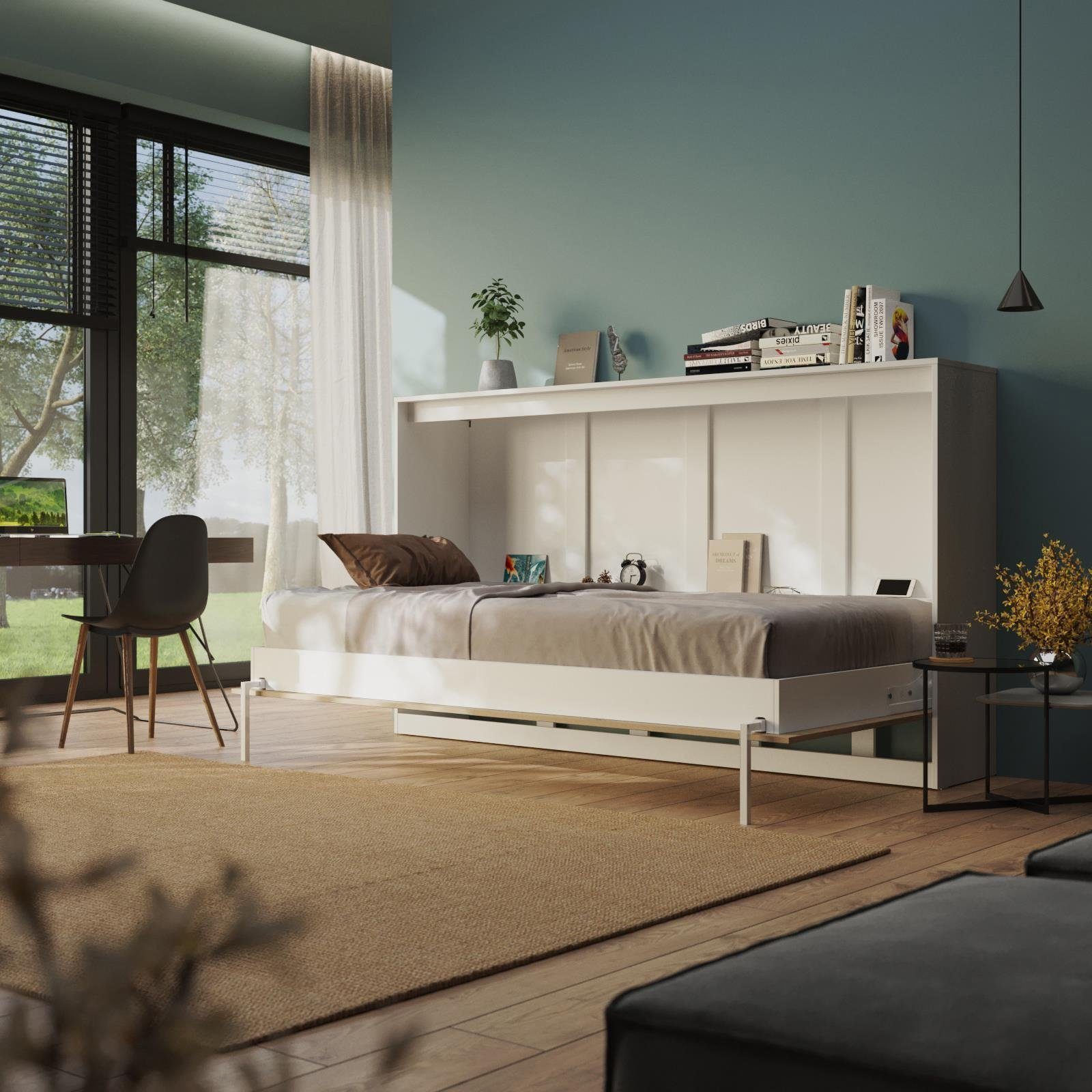 SMARTBett Schrankbett Classic mit Gasdruckfedern 100x200cm günstig online kaufen