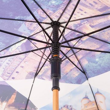 ROSEMARIE SCHULZ Heidelberg Stockregenschirm Regenschirm Stockschirm mit Motiv Heidelberg, Solider Regenschirm
