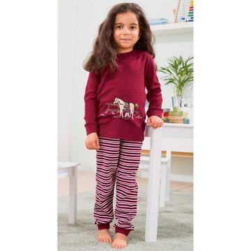 Erwin Müller Pyjama Kinder-Schlafanzug Interlock-Jersey Streifen