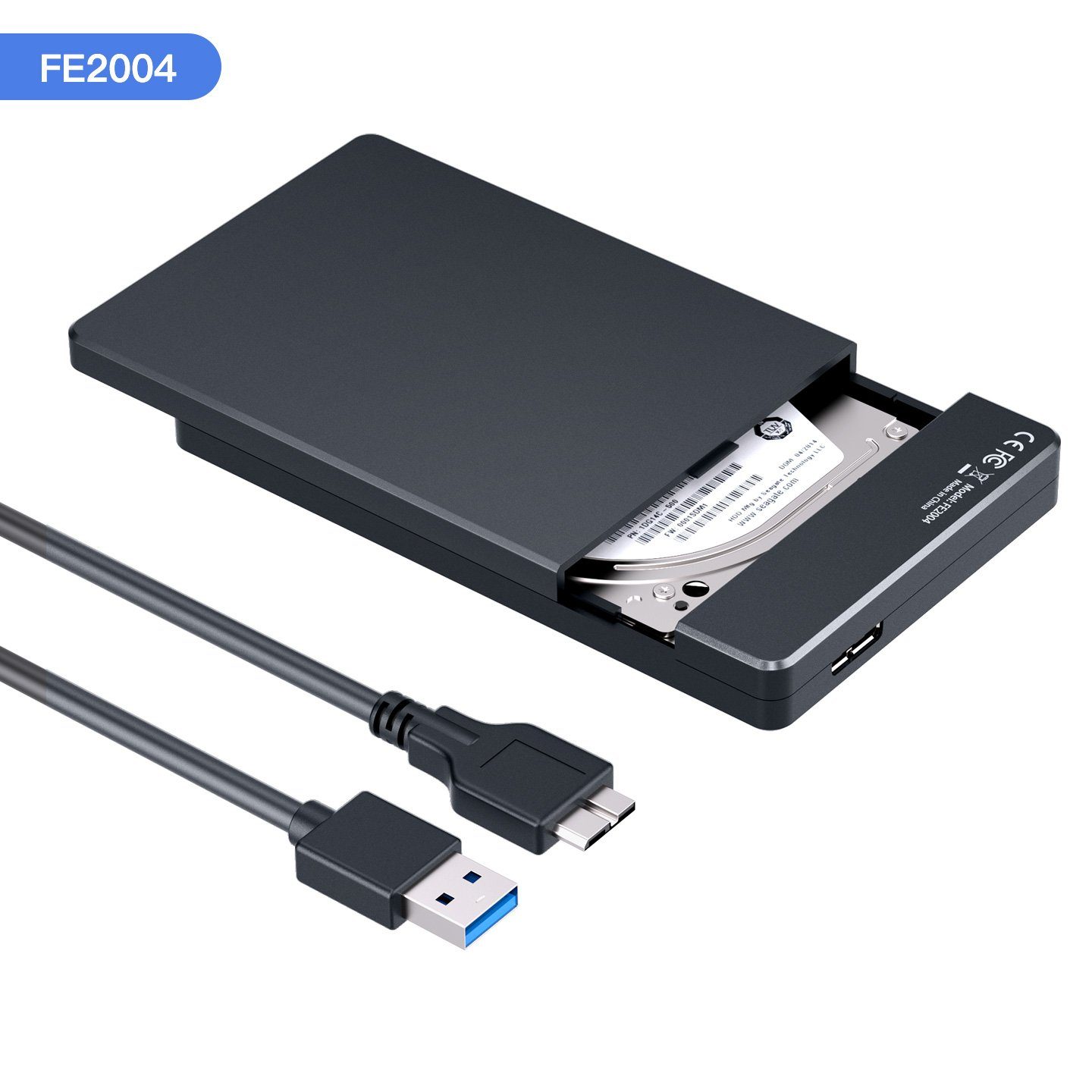 SATA Inateck 3.0, Zoll Festplatten-Gehäuse USB HDD 2.5 SSD für