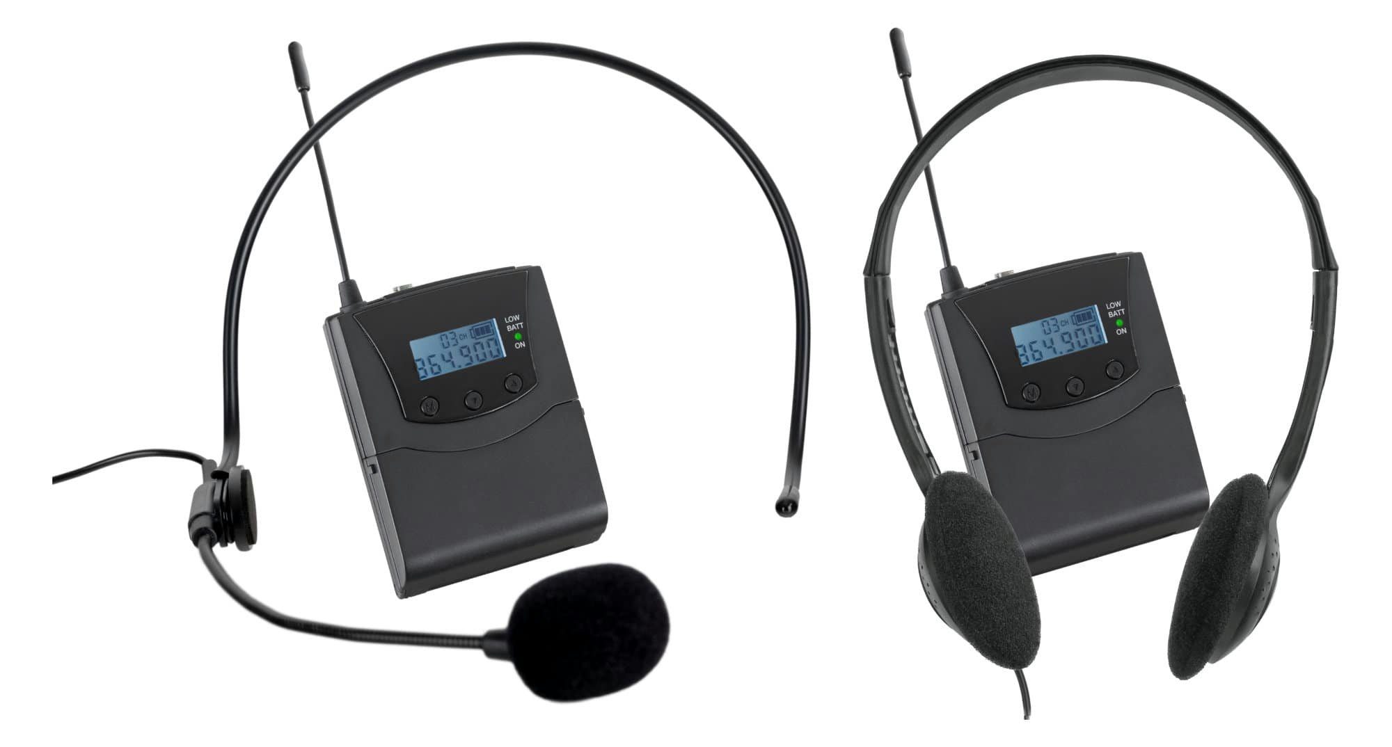 bis Beatfoxx (Tourguide 30 für Personen, Museum bestehend Basic 30 Funk-Kopfhörer aus Sender) Set Empfängern und System V2 Silent Gruppen 1 UHF-Technik, Set