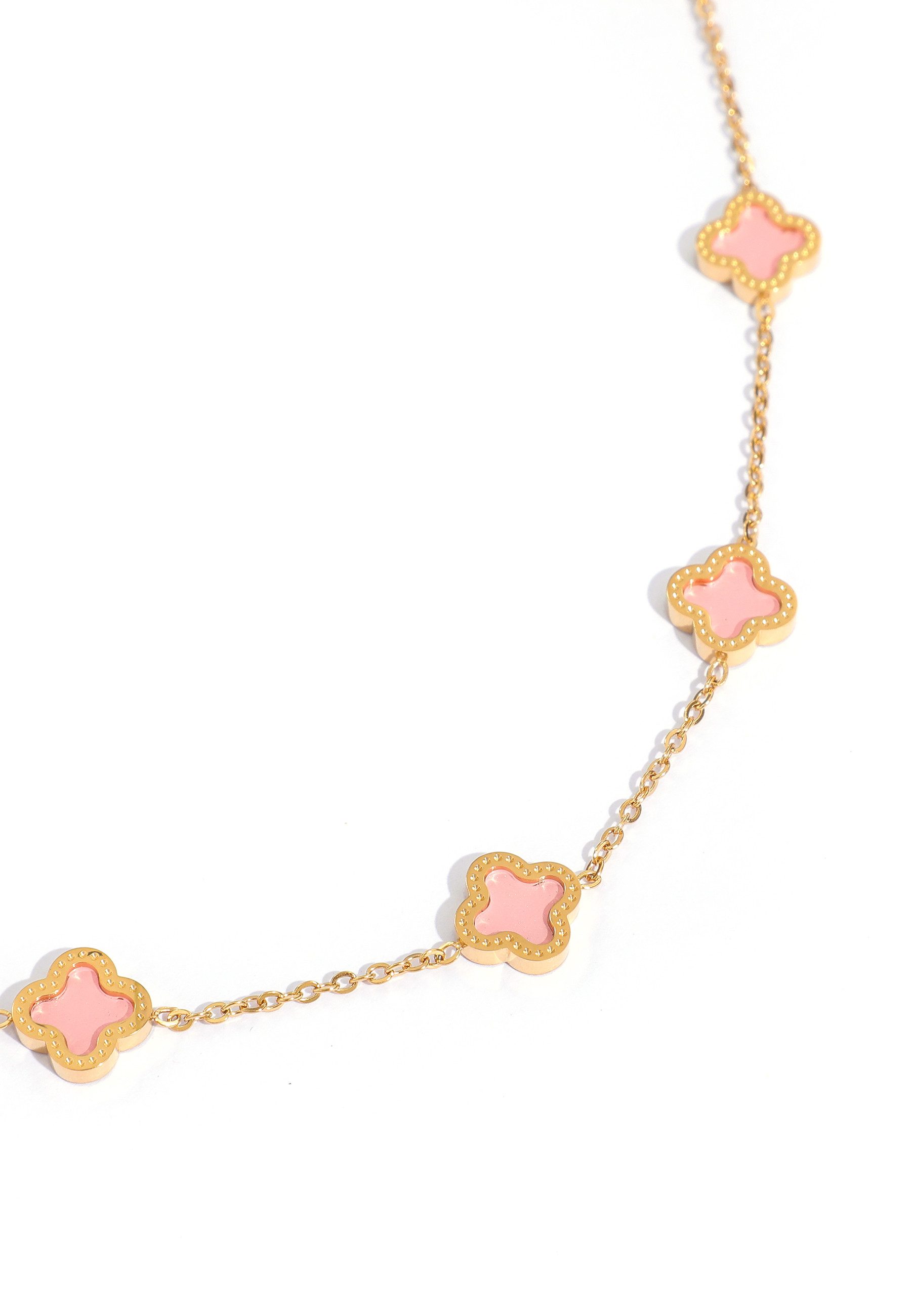 GOLDKLEIN Edelstahlkette Blume Schmuck Gold Halskette Anhänger, Angebot - Damen Herren mit Schmuckbox - Sale bis 31.10.2026 – Bild 2 von 3