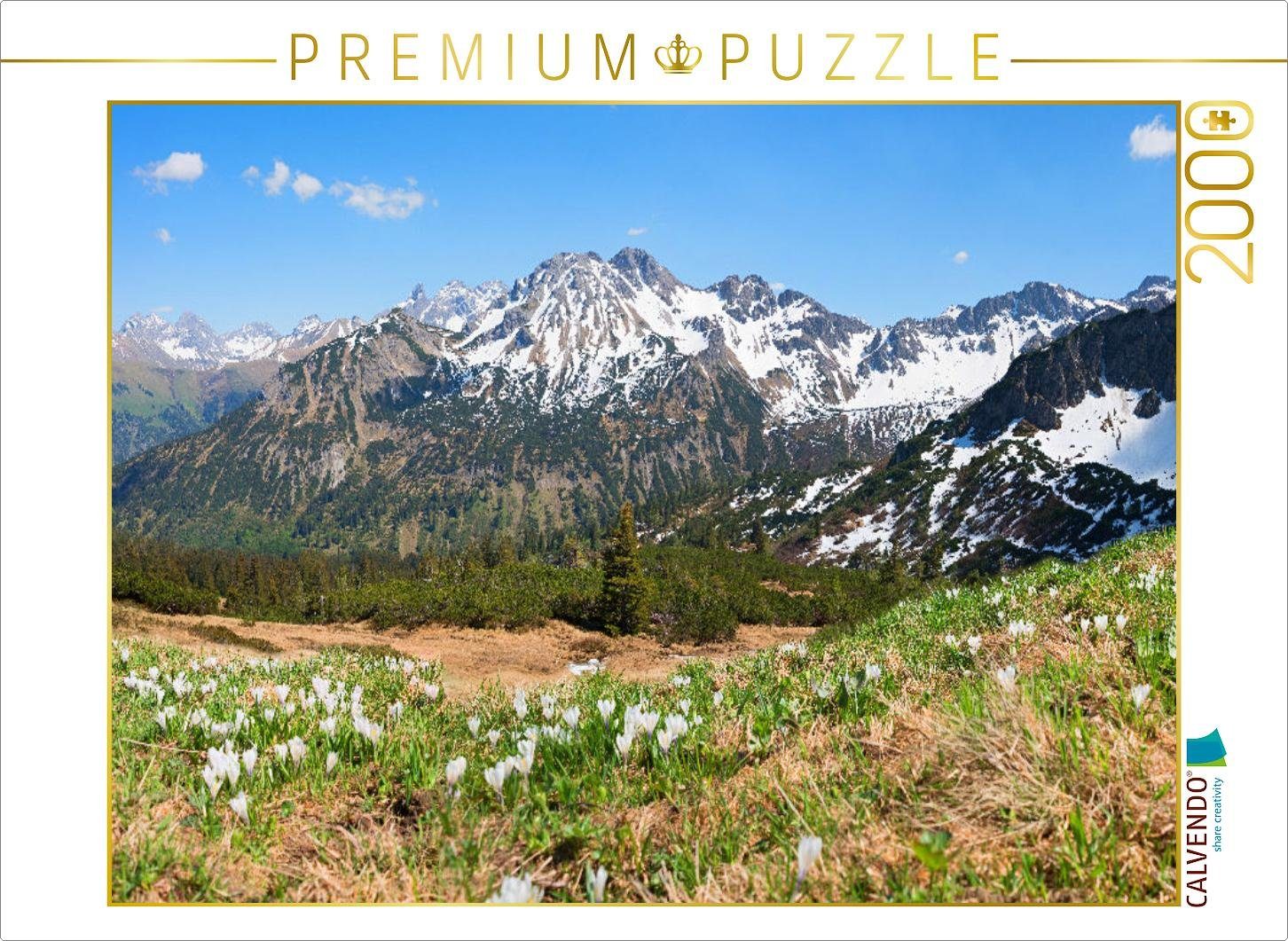 Puzzle CALVENDO Puzzle Krokuswiese am Fellhorn 2000 Teile Lege-Größe 90 x 67 cm Foto-Puzzle Bild von SusaZoom