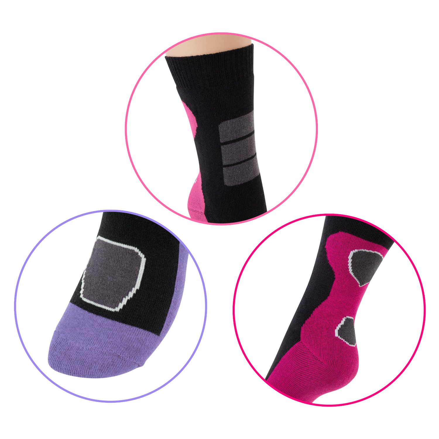 Footstar Thermosocken Damen Wintersocken (6 Paar) Warme Vollfrottee Thermo Socken – Bild 4 von 4