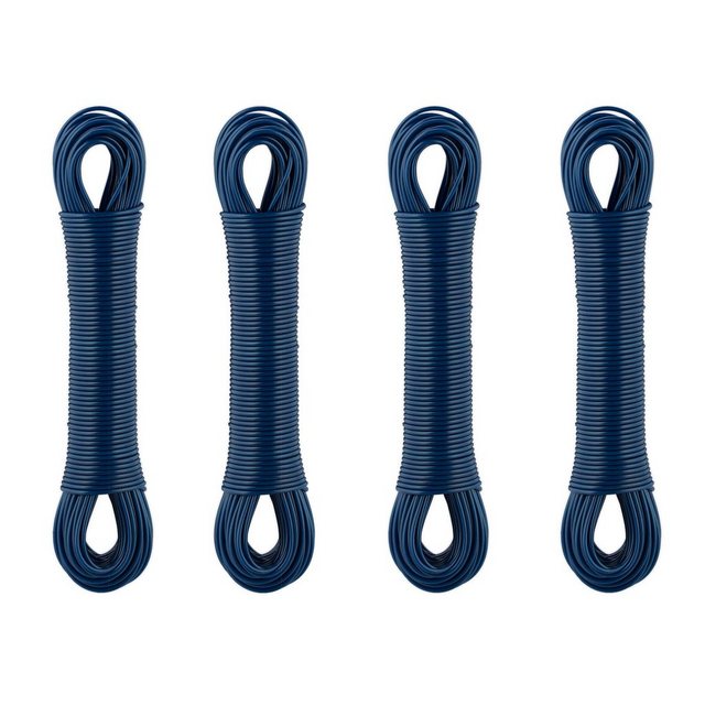 relaxdays Wand-Wäscheleine Wäscheleine mit Stahldraht 4x 30 m