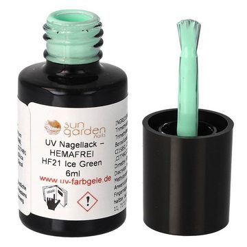 Sun Garden Nails Nagellack HF21 Ice Green - UV Nagellack 6ml – HEMAFREI