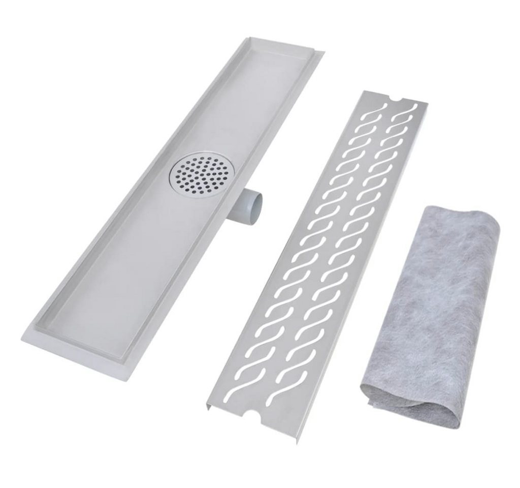 Thumbnail - vidaXL Duschrinne Duschrinne 630x140 mm Edelstahl Wellen-Design