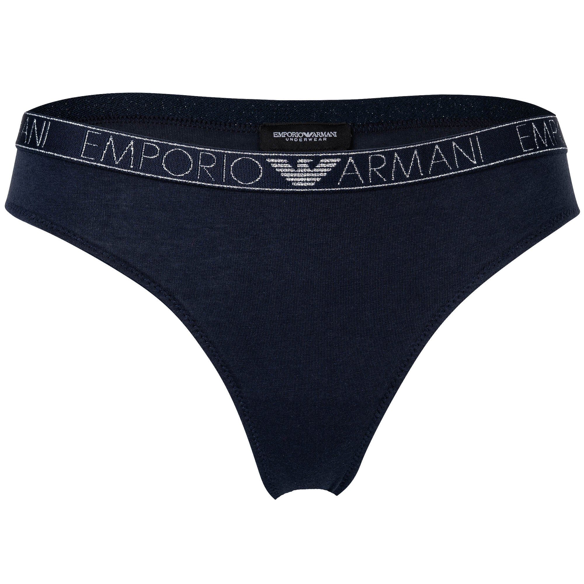 2er Blau Pack String ESSENTIAL LOGO - Damen Armani Emporio String, STUDS