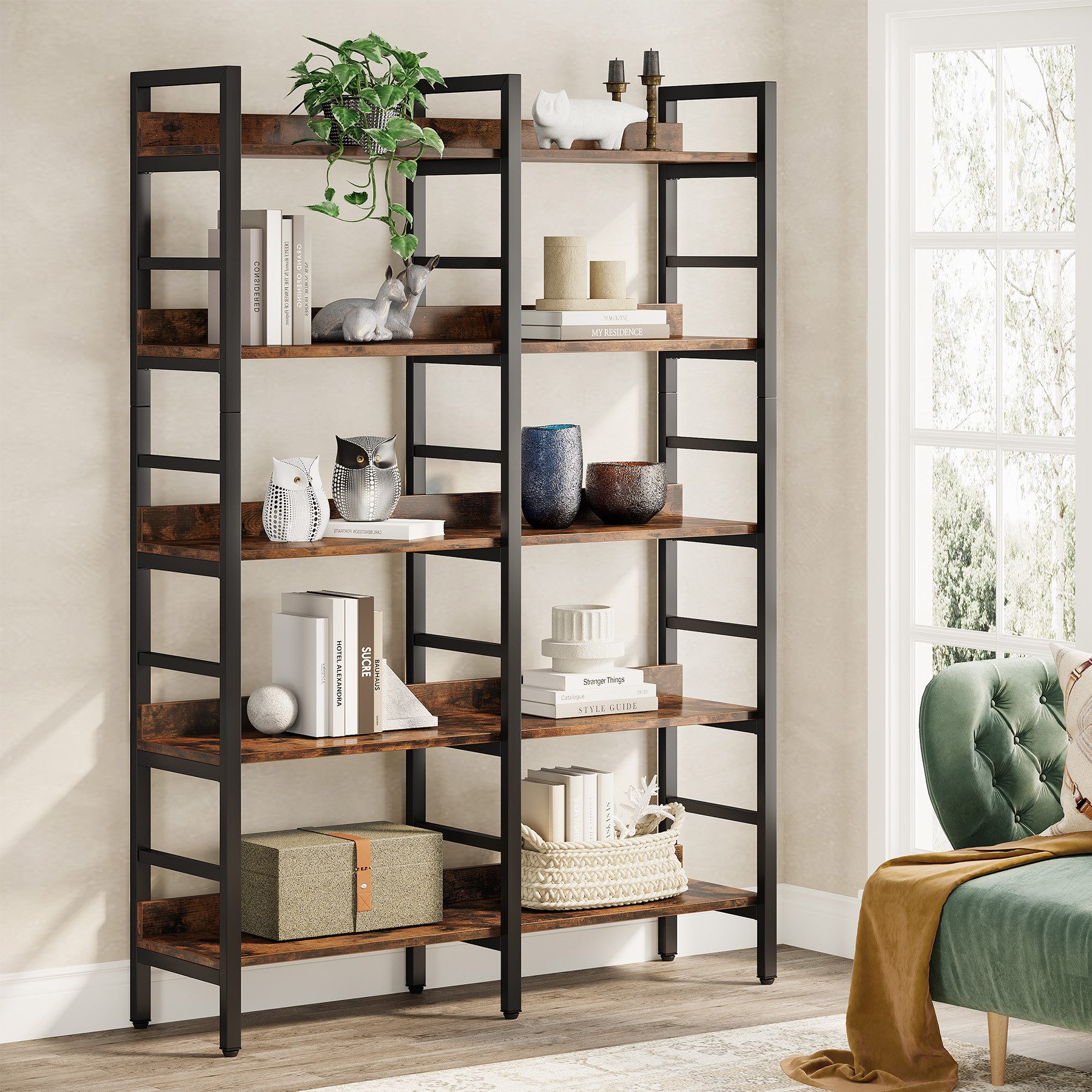 Tribesigns Bücherregal 5-stöckiges Regal, 180 x günstig online kaufen