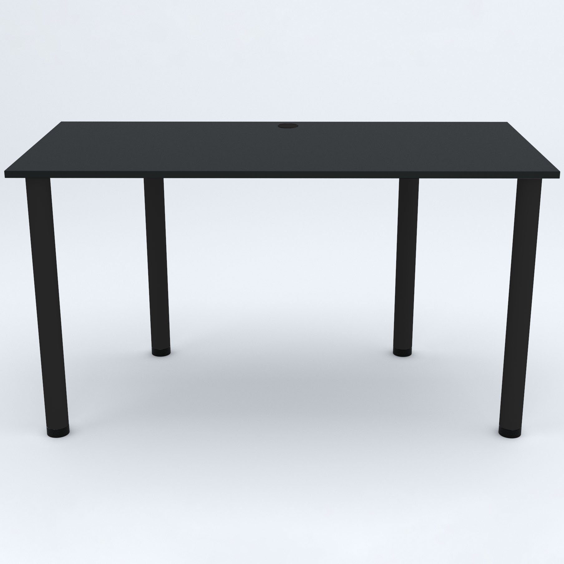 2mm mit schwarze Kantenumleimung Schreibtisch AKKE Beinen Schreibtisch, PVC