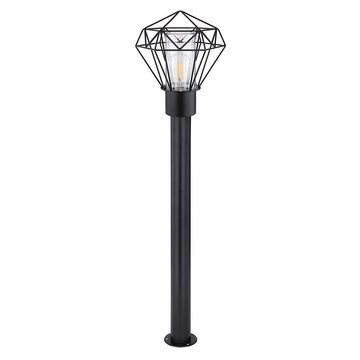 Globo Sockelleuchten, Leuchtmittel nicht inklusive, Außenstehlampe Wegeleuchte Sockellampe Edelstahl Gartenlampe H 100 cm