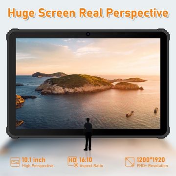 OUKITEL RT1 Tablet (10,1", 64 GB, Android 11, 2,4G+5G, Outdoor Tablet FHD+,10000 mAh,Octa-Core Prozessor IP68 Wasserdichter)