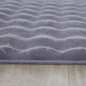 Teppich Hochflor Teppich Alessandro Grau, Teppich Boss, rechteckig, Höhe: 25 mm