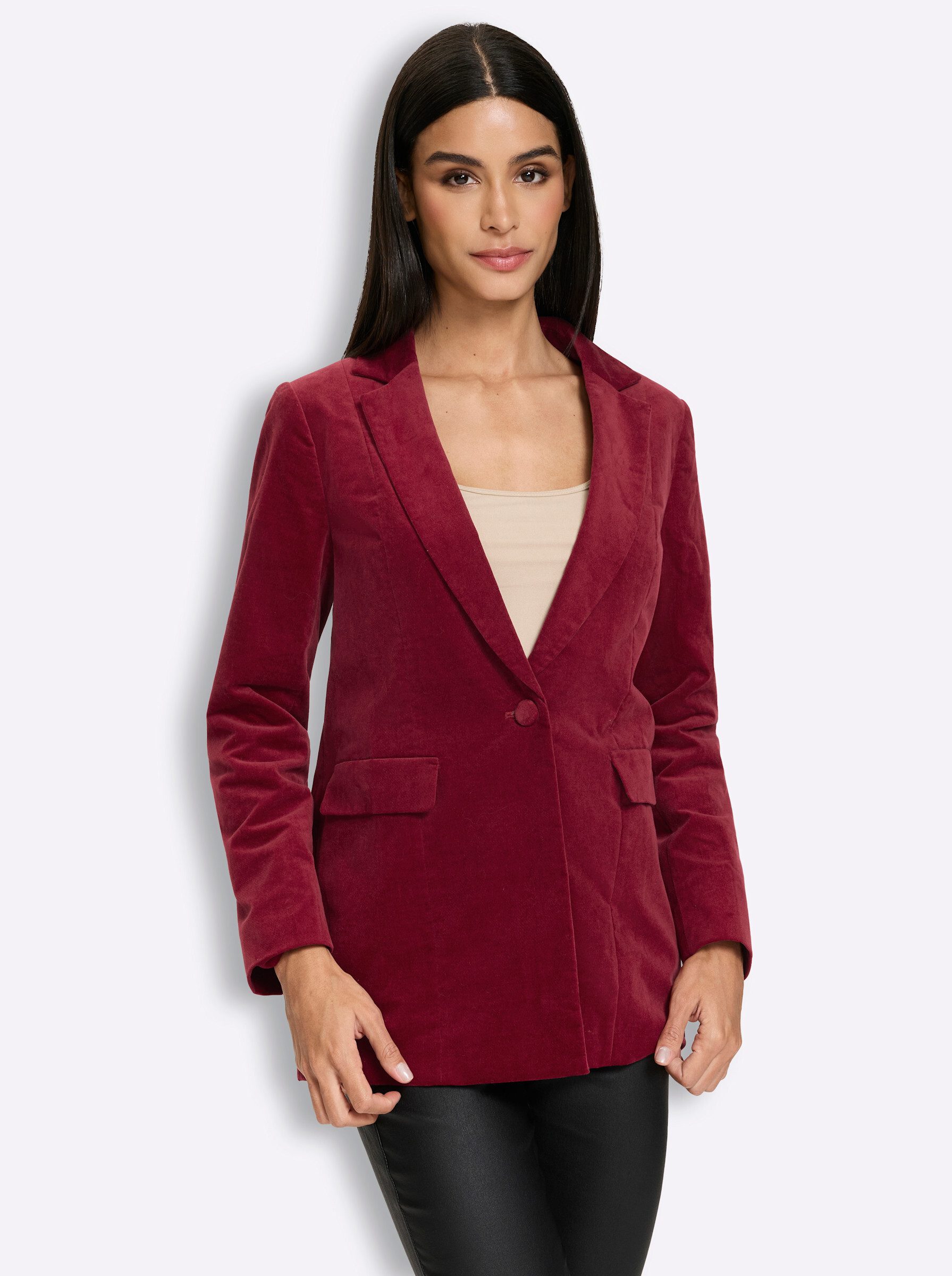heine Blusenblazer Samt-Blazer Langarm