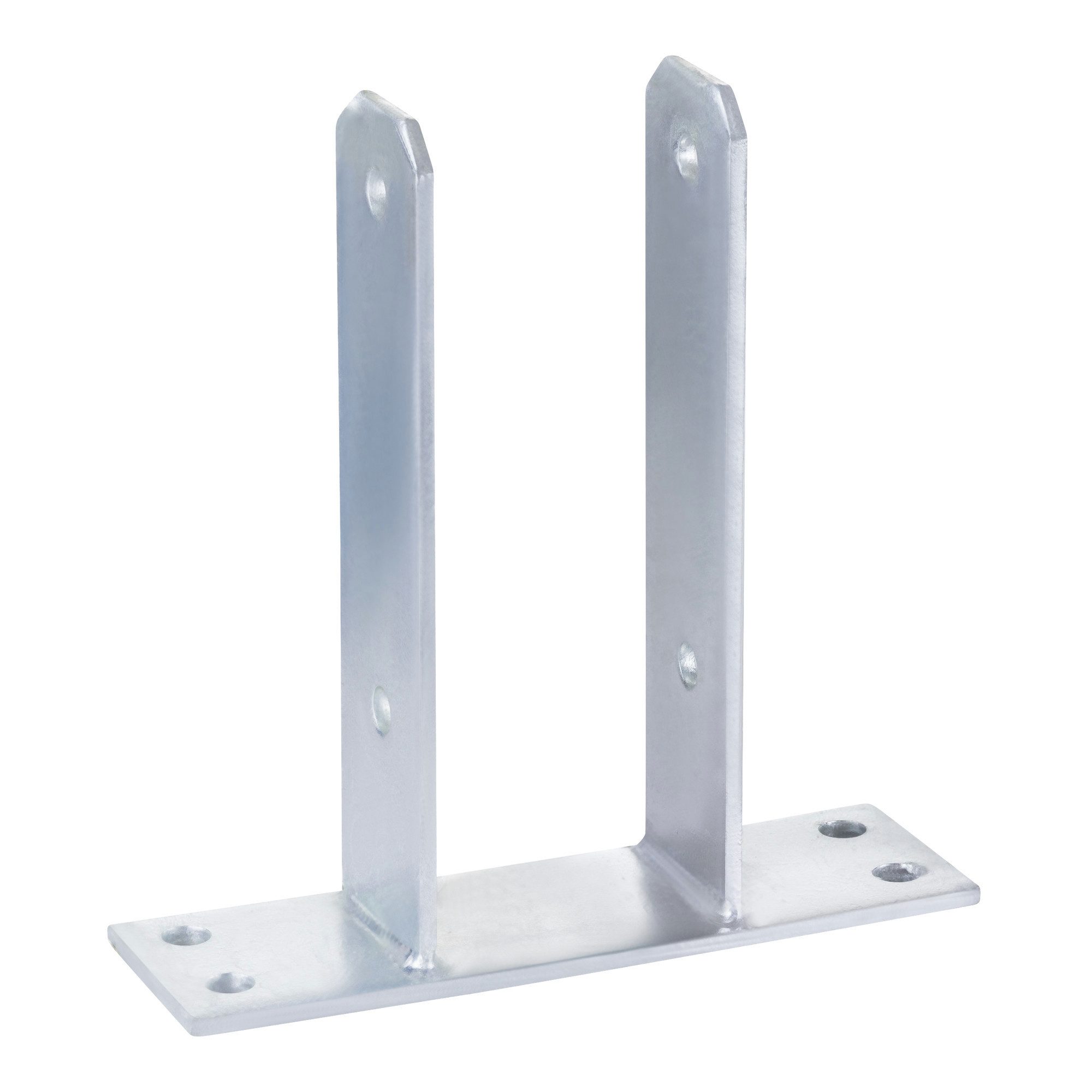 ROG-Gardenline U-Pfostenträger Pfosten-Anker Stahl, verzinkt für Carports, Zäune, etc., für 7x7 cm Pfosten, zum Aufdübeln, (8-St)
