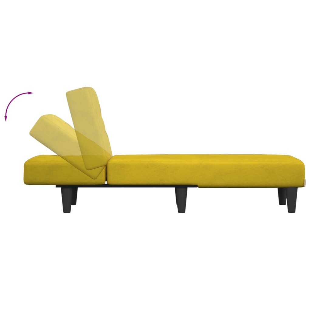 vidaXL Chaiselongue, Chaiselongue Gelb Samt