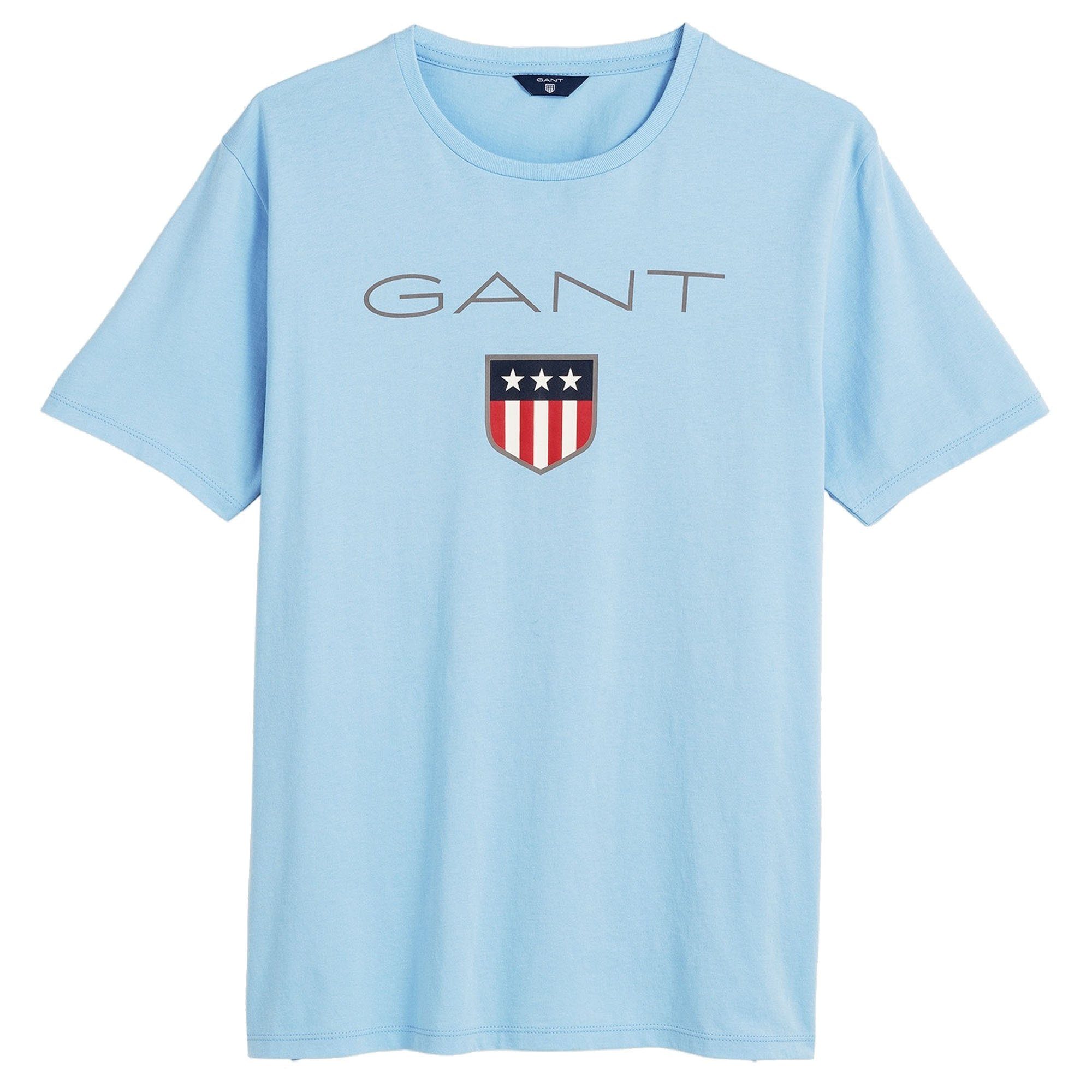 Gant T-Shirt Jungen T-Shirt - Teen Boys SHIELD Logo, Kurzarm Blau (Capri Blue)
