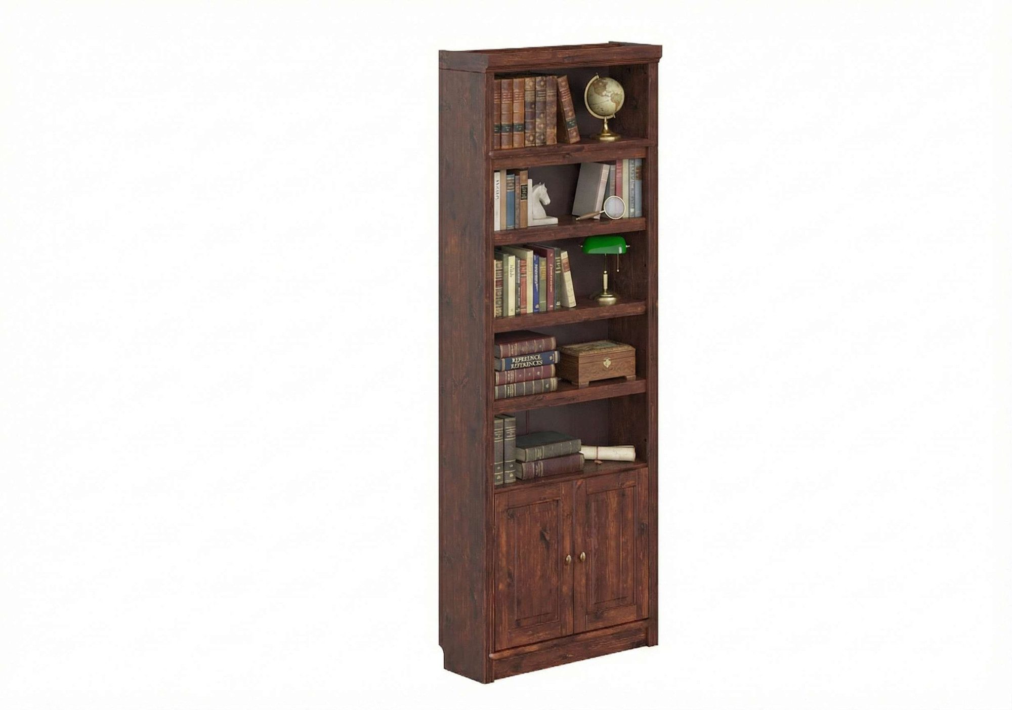 OTTO home Bücherregal mit 2 Türen Soeren Regal Aktenregal B/T/H: 80/29/220 cm, massive Kiefer, FSC®-zertifiziert