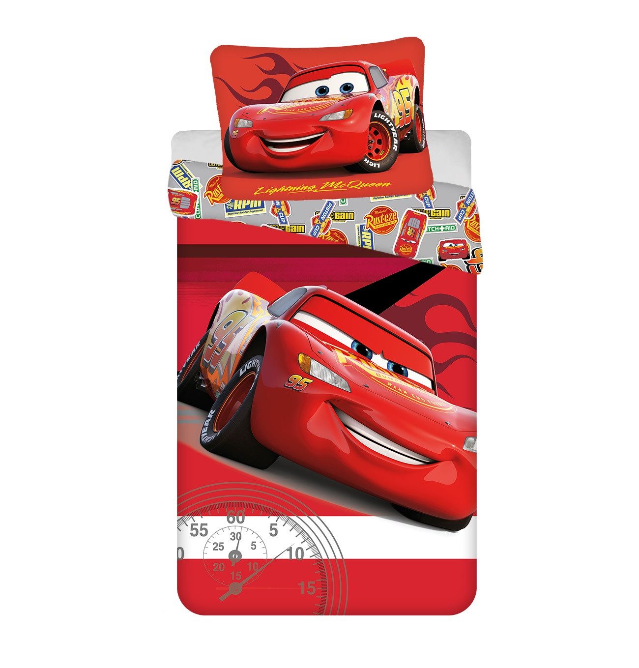 Jerry Fabrics Kinderbettwäsche Cars Baumwolle – Bettbezug 140x200 cm & Kissenbezug 70x90 cm