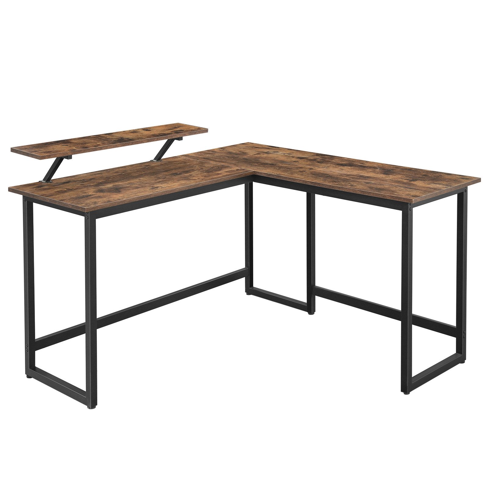 VASAGLE Eckschreibtisch Computertisch, 140x130x76/91cm L-Form Schreibtisch günstig online kaufen
