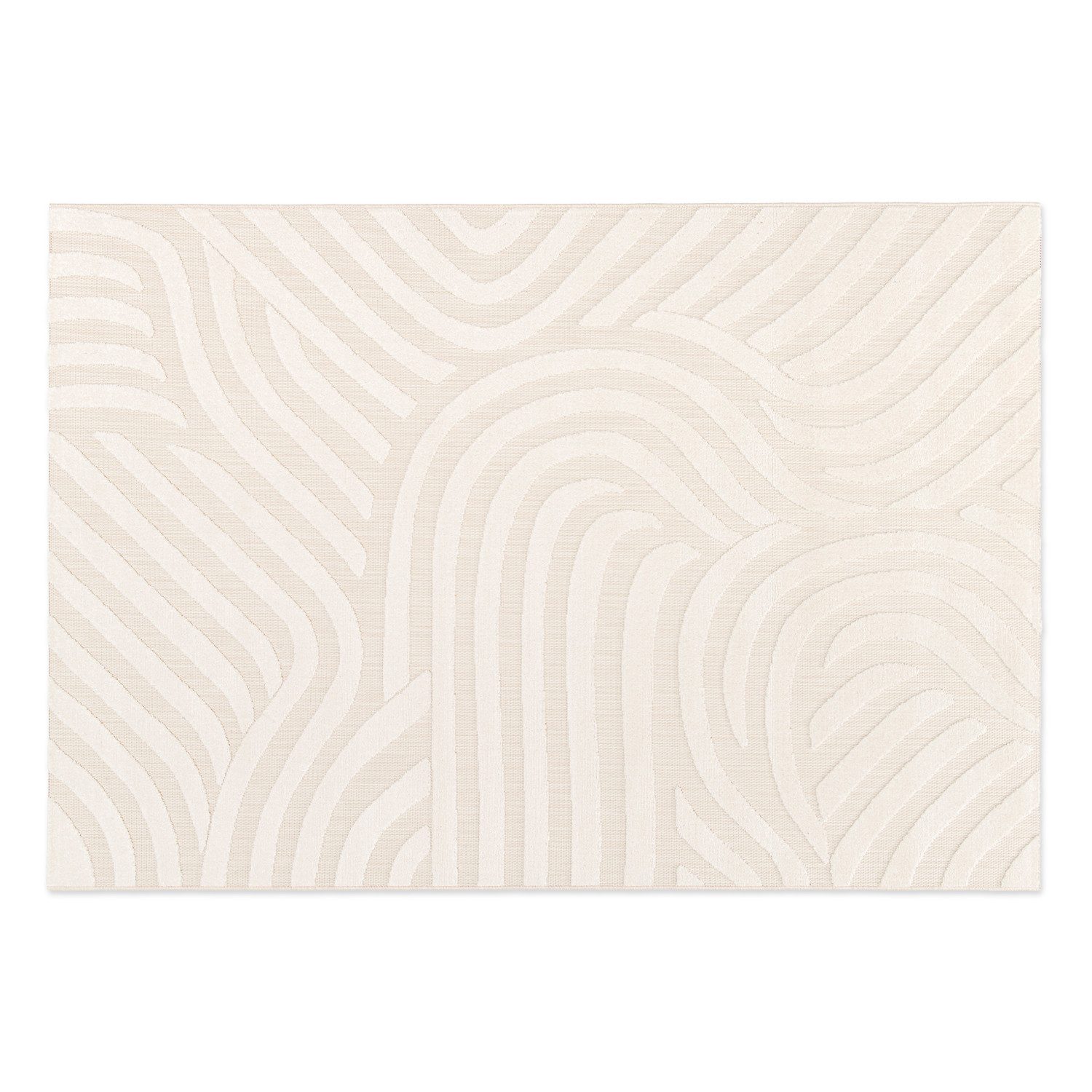 DomDeco Outdoorteppich Design-Teppich pflegeleicht, flach,Teppich indoor und outdoor, Rechteckig, Gemütlich, flauschig, pflegeleicht