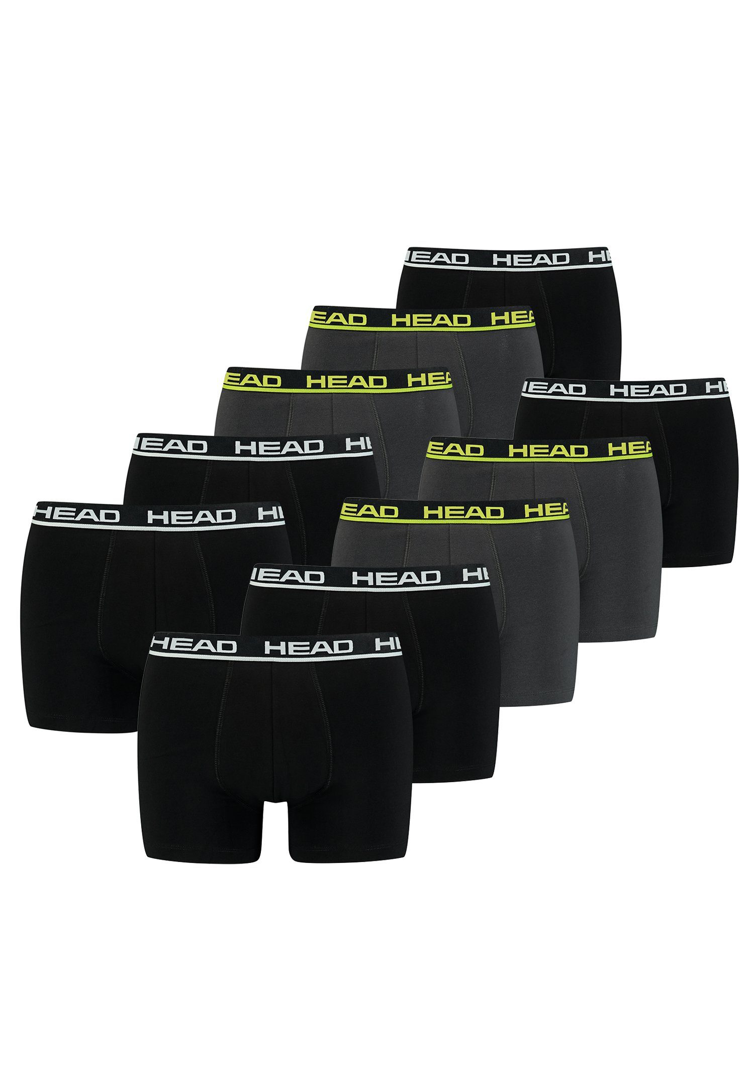 Head Boxershorts 10 er Pack Boxer (Spar-Set, 10-St., 10er-Pack) Black / Phantom