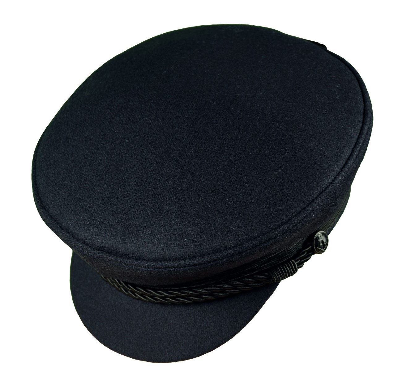 MADSea Schiebermütze Elbsegler mit Motivpin Anker silber maritime Kapitänsmütze mit Krone, Zierband und Kordel
