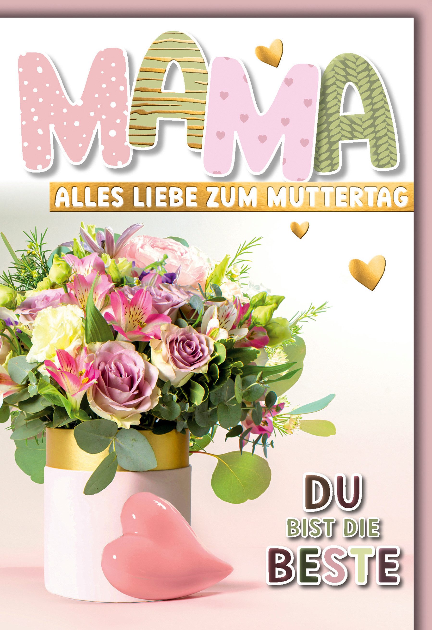 Grußkarten Muttertag - Karte mit Umschlag - Blumenbouquet