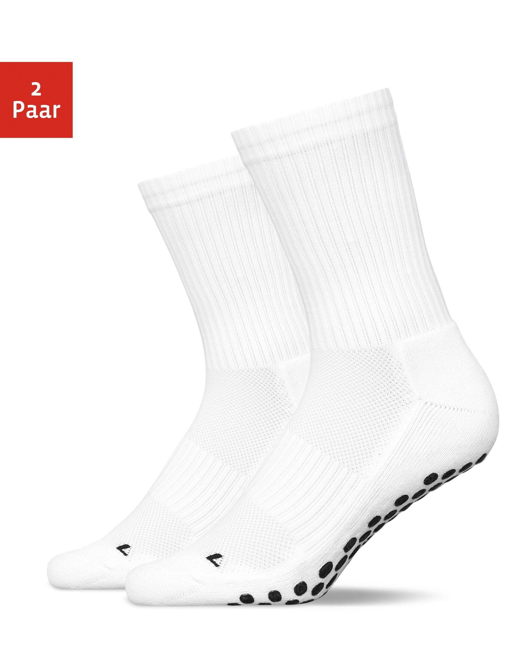 SNOCKS ABS-Socken Fußball mit Anti-Rutsch Noppen für Damen & Herren (2-Paar) blasenfrei, atmungsaktiv und schweißableitend