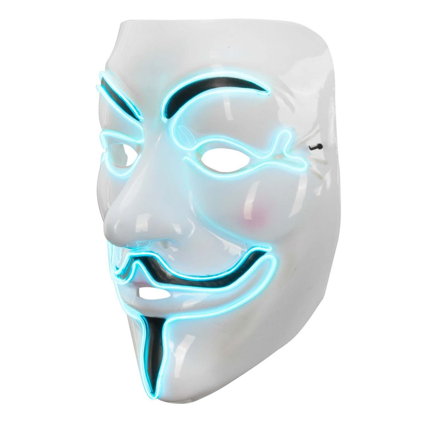 Goods+Gadgets Verkleidungsmaske LED Anonymous V wie for Vendetta, Halloween Party Kostüm Verkleidung