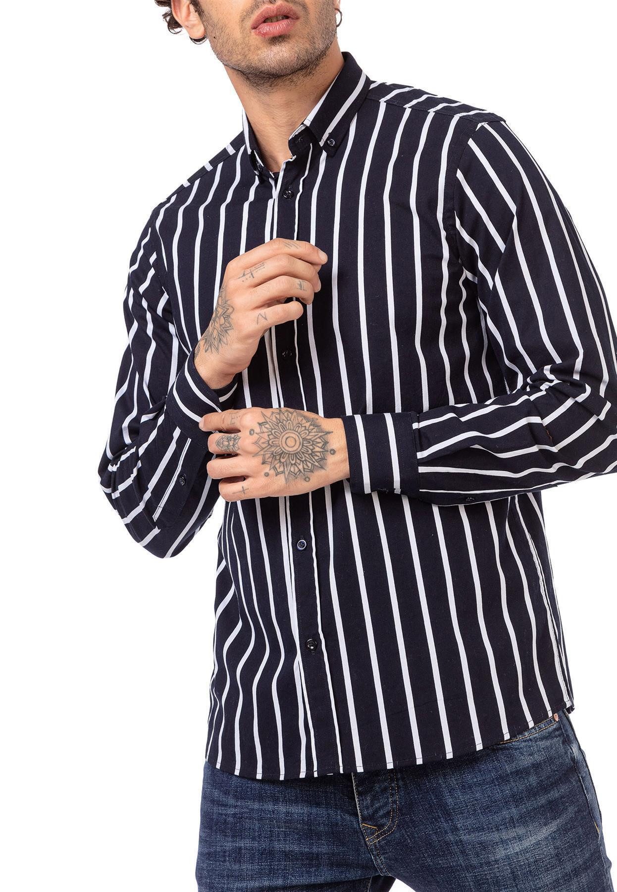 RedBridge Langarmhemd im gestreiften Design Optimal für Freizeit und Büro günstig online kaufen