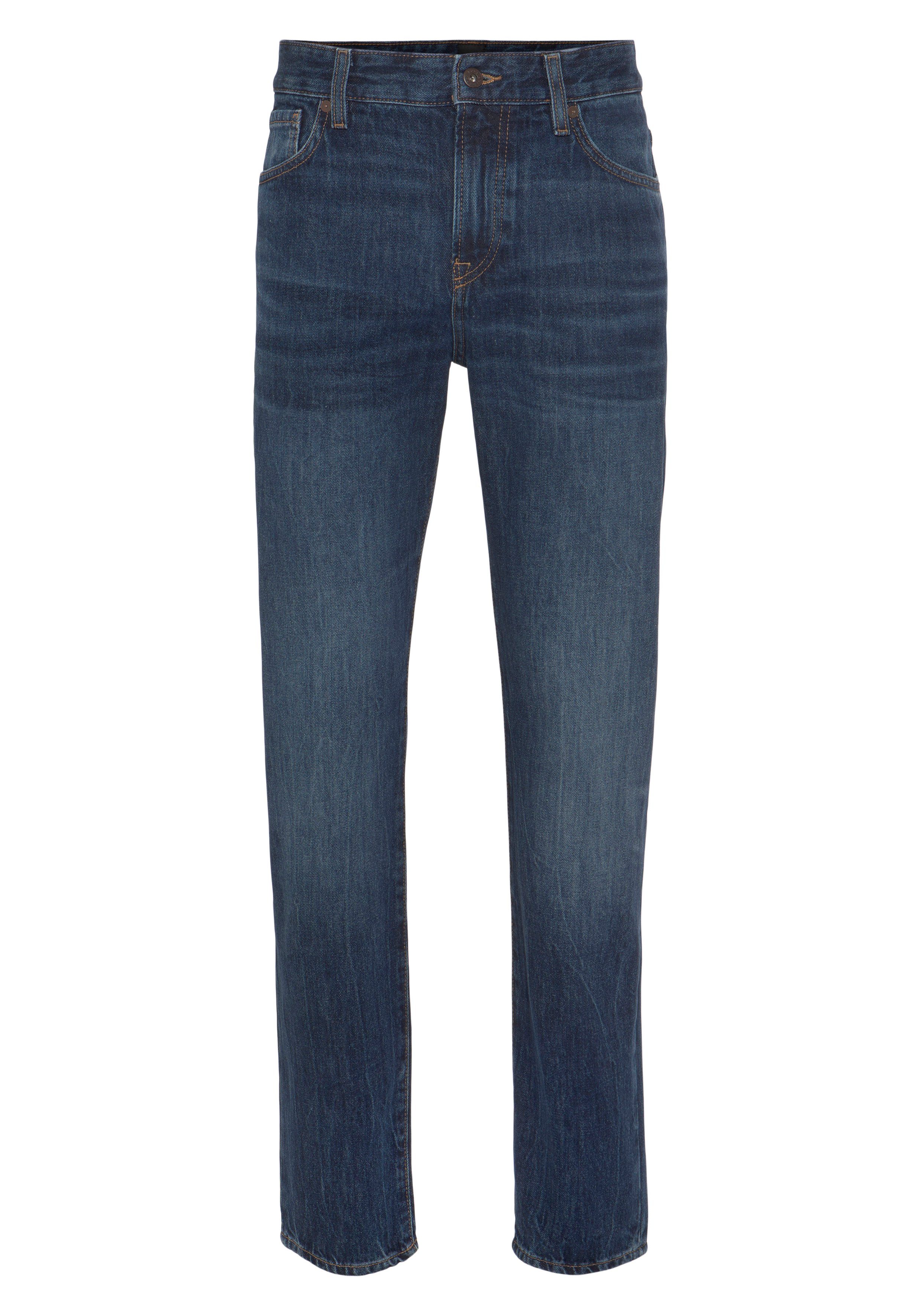 BOSS ORANGE Straight-Jeans mit an BOSS BC Re.Maine Logo der Gesäßtasche