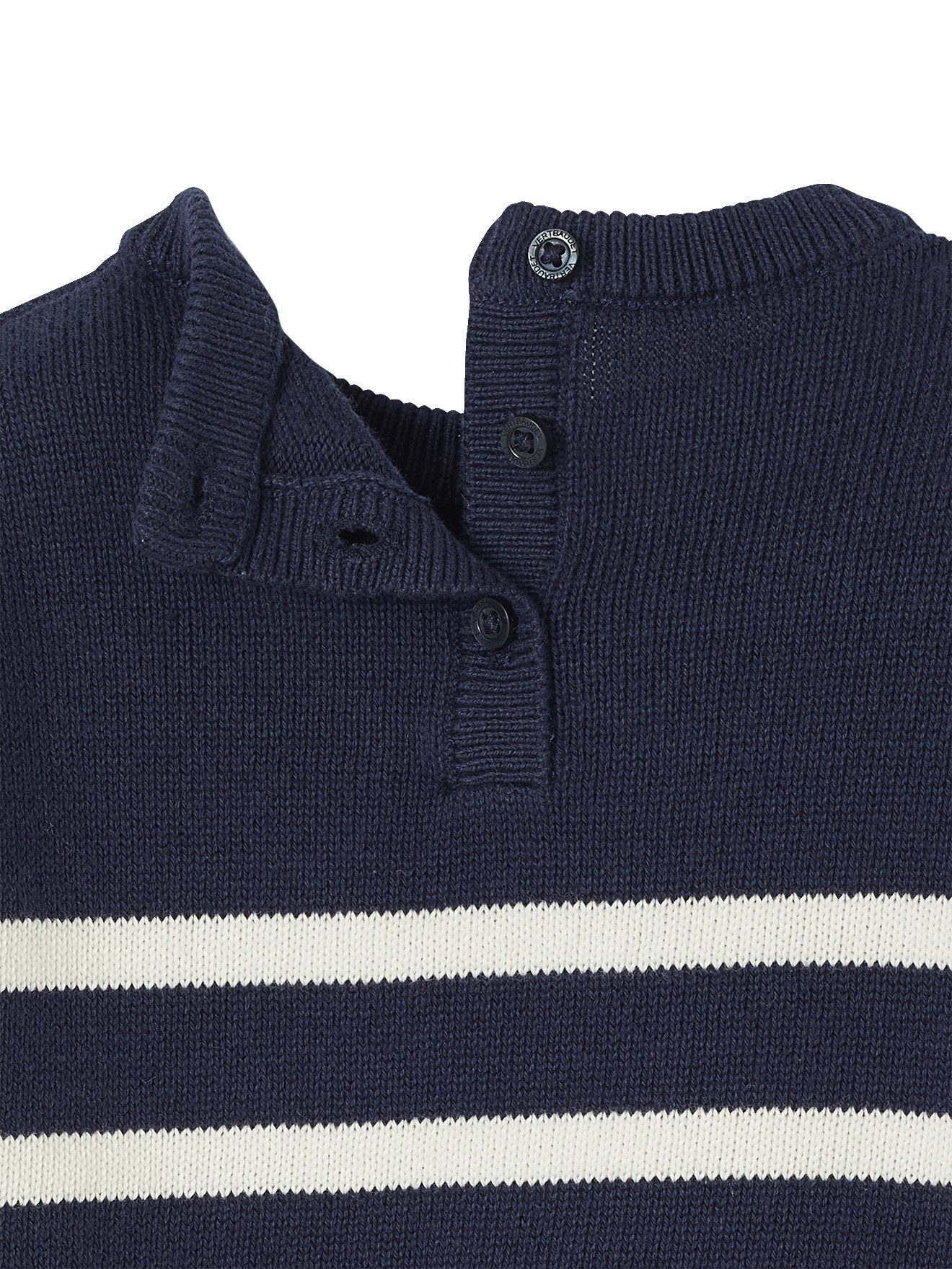 vertbaudet Pullunder Gestreifter Baby Strickpullover aus Bio-Baumwolle Bio-Baumwolle