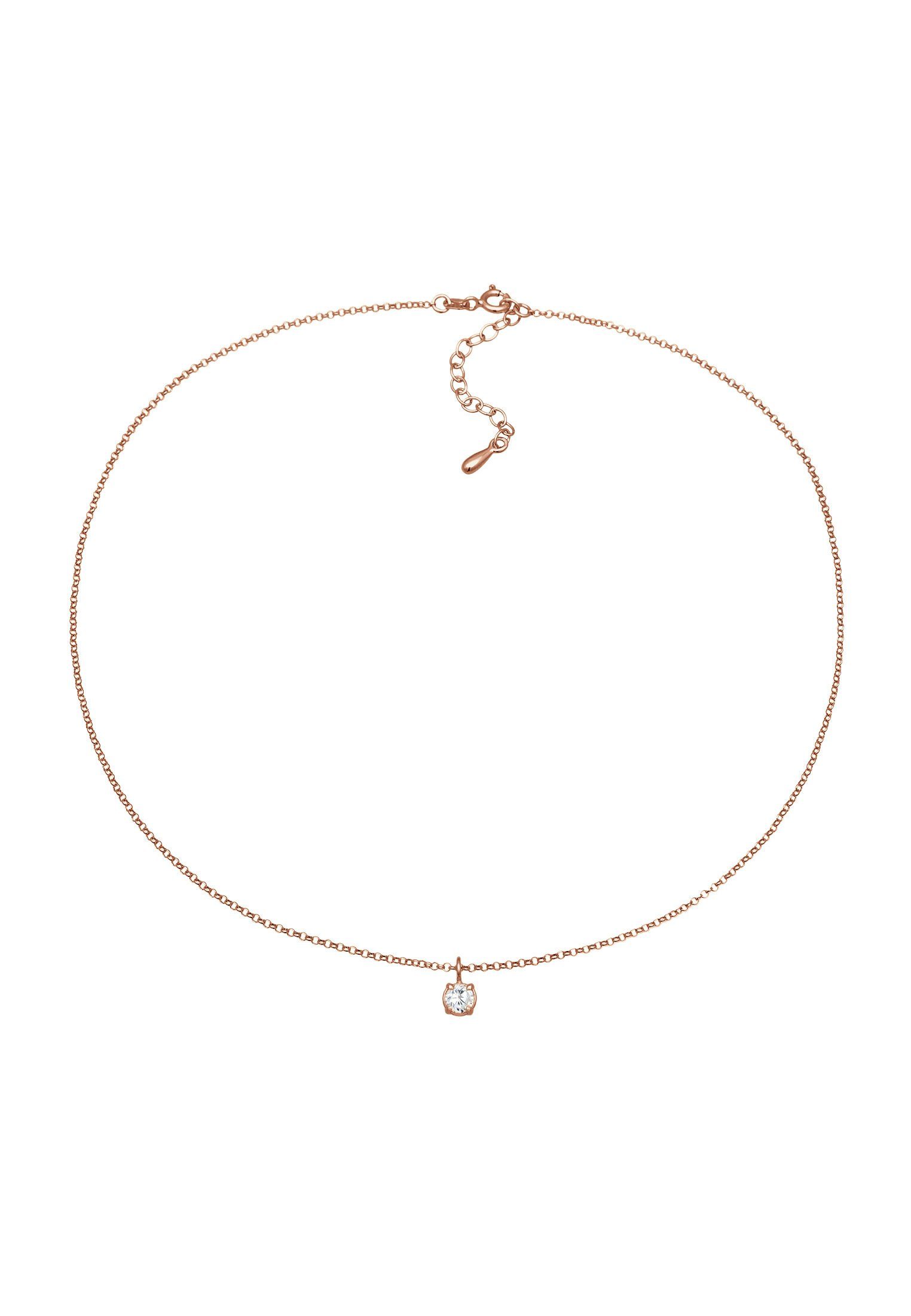 Elli Choker Choker Zirkonia Solitär Basic 925 Sterling Silber