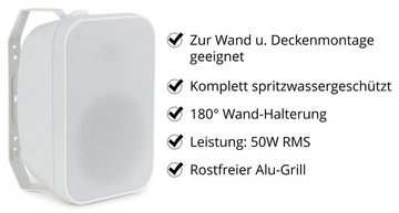 McGrey OLS-5251 DJ PA Zwei-Wege-System Outdoor-Lautsprecher Außenlautsprecher (N/A, 50 W, Allwetter-Lautsprecher für Garten, Terrasse, Restaurant)