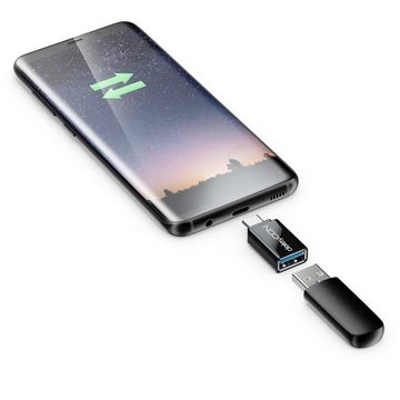 deleyCON deleyCON 2x USB-A auf USB-C OTG Adapter Handy Smartphone Tablet Smartphone-Adapter