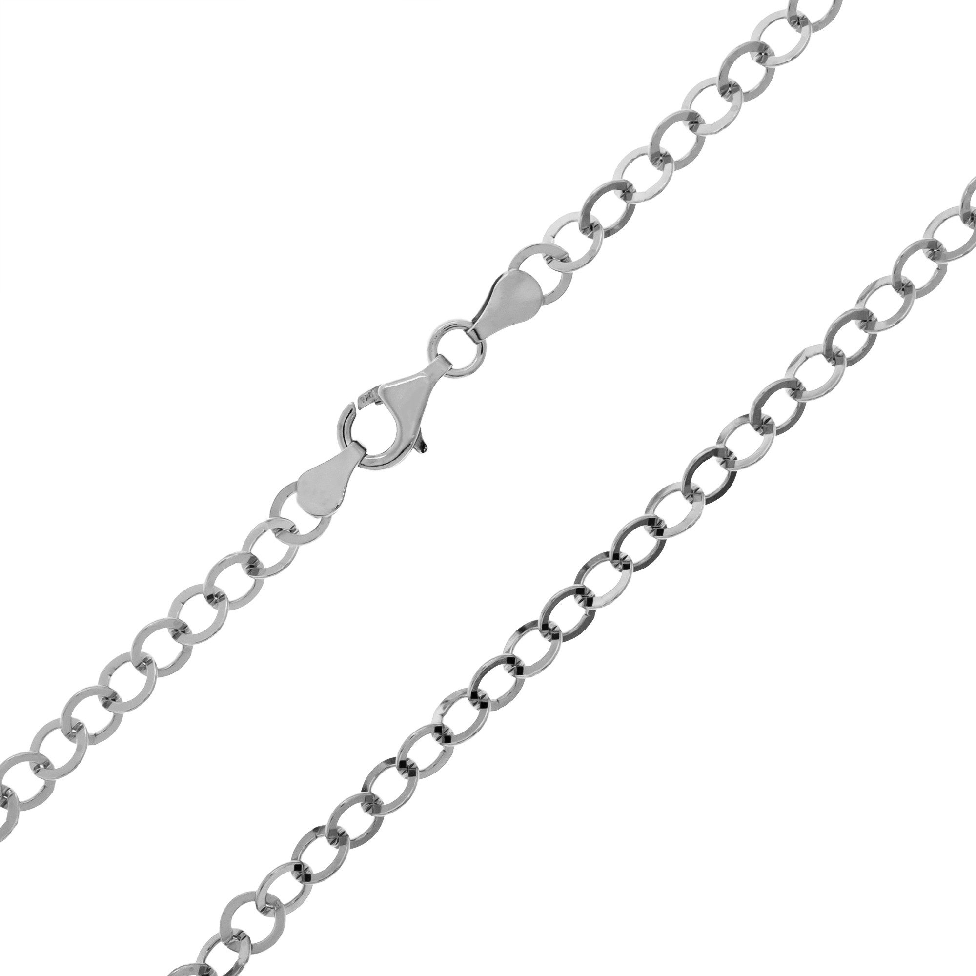 Cavill Silberkette Rhodium-Sterlingsilber-Anker-Halskette (1-tlg)
