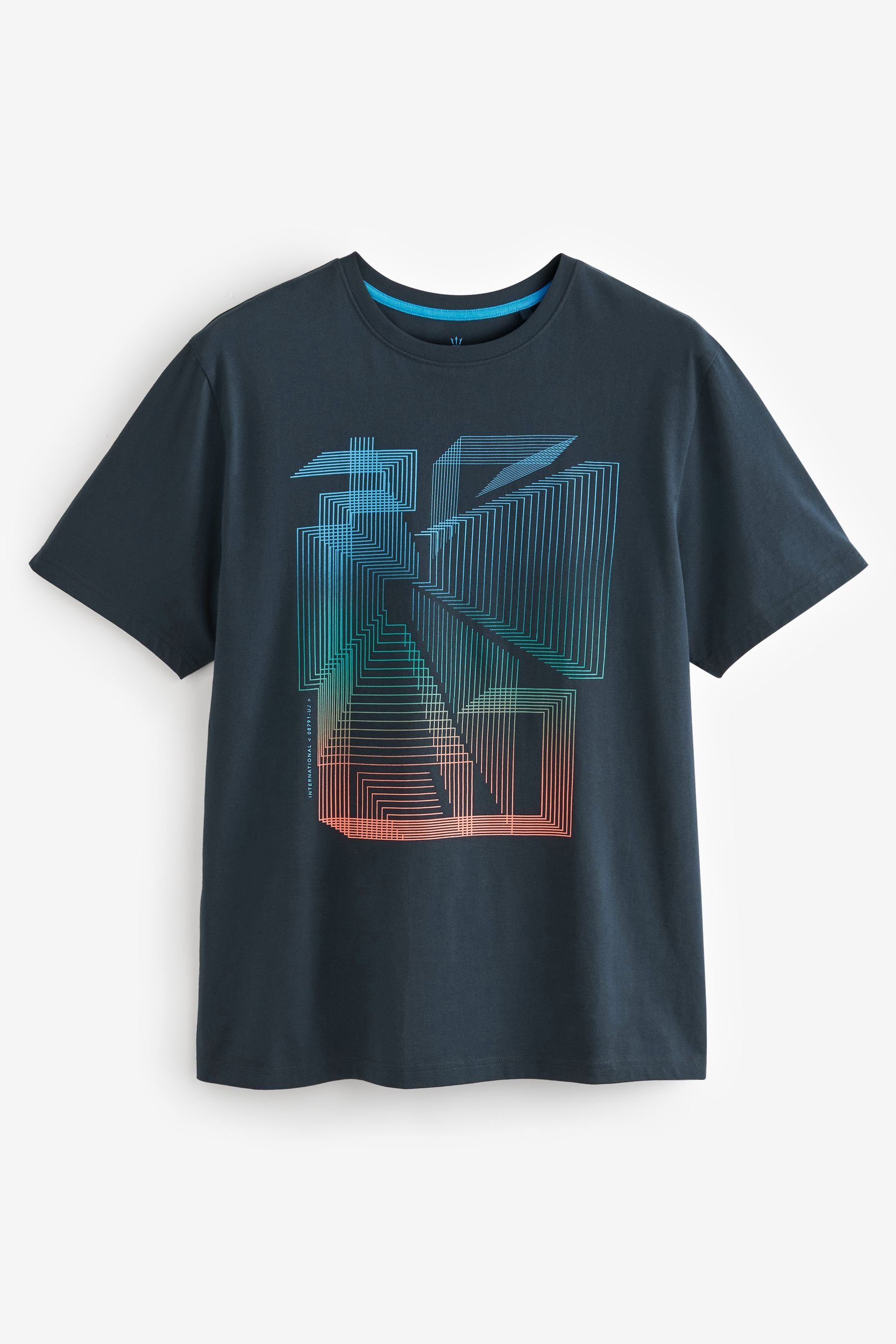 Next Print-Shirt T-Shirt mit Print (1-tlg) Navy Blue