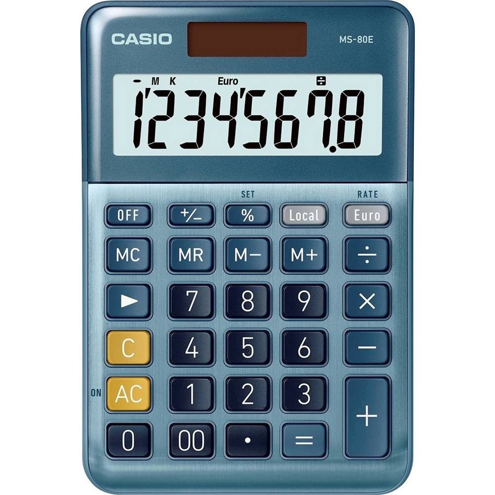 8-stellig, Display, Angewinkeltes Währungsumrechnung Taschenrechner CASIO Tischrechner