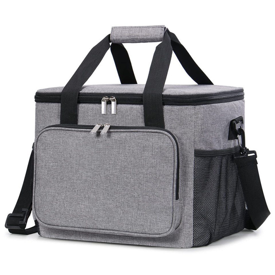 m Thermotasche, Blusmart gray Große Picknicktasche Oxford-Stoff-Isoliertasche, Picknicktasche