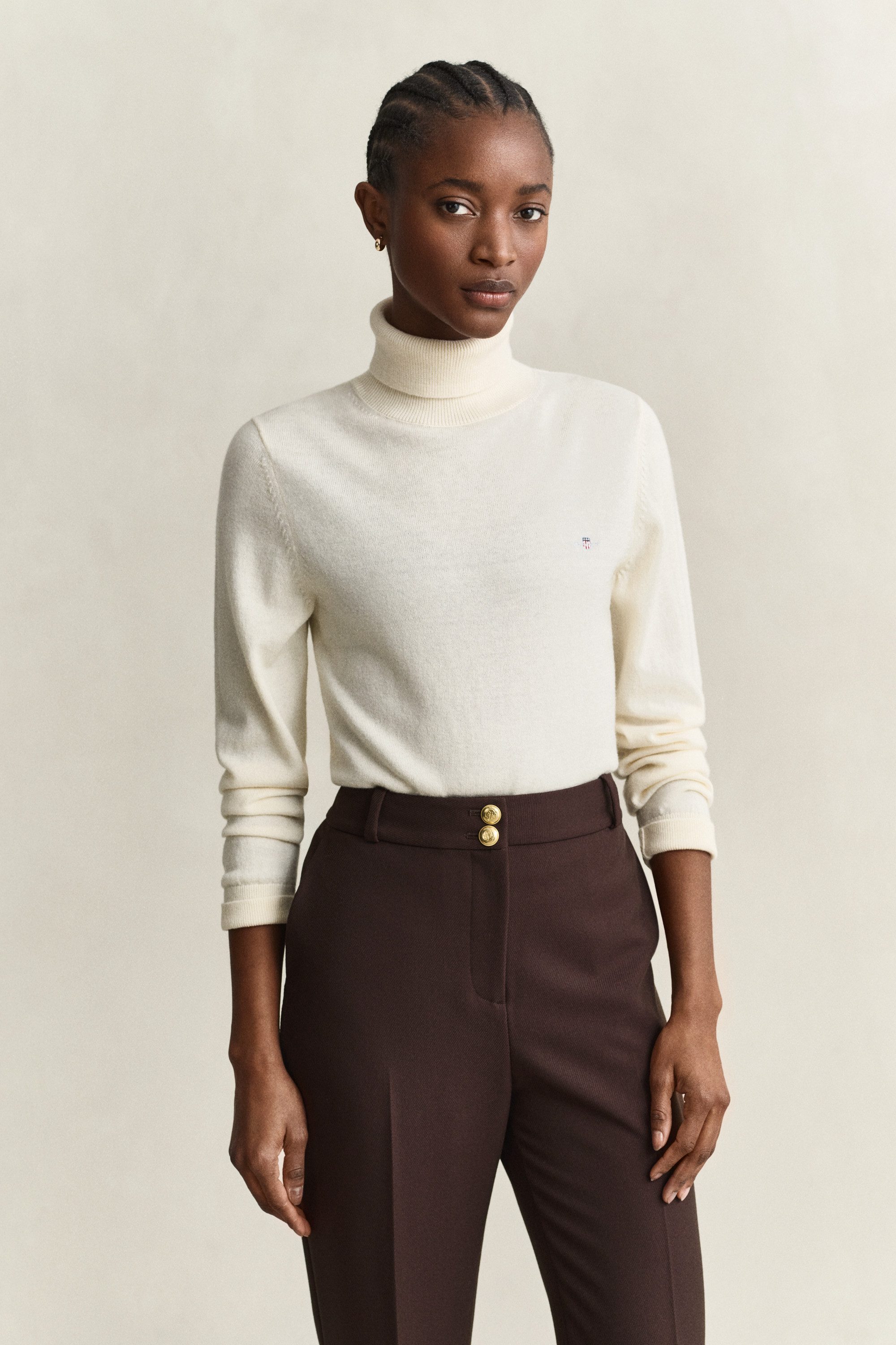 Gant Rollkragenpullover WOOL COTTON TURTLENECK normale Passform, unifarben