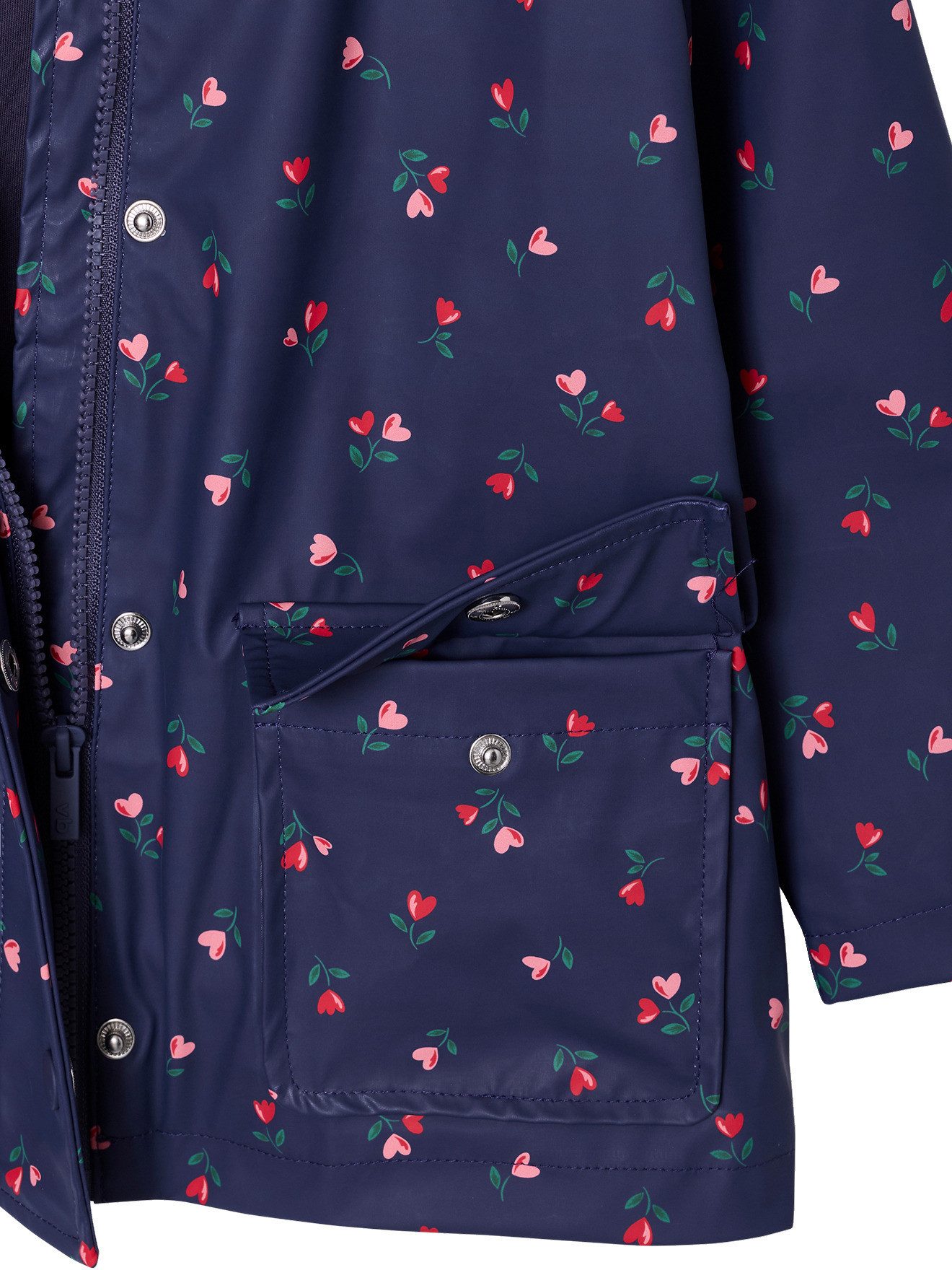vertbaudet Regenjacke Mädchen Regenjacke mit Kapuze und Print – Bild 3 von 5