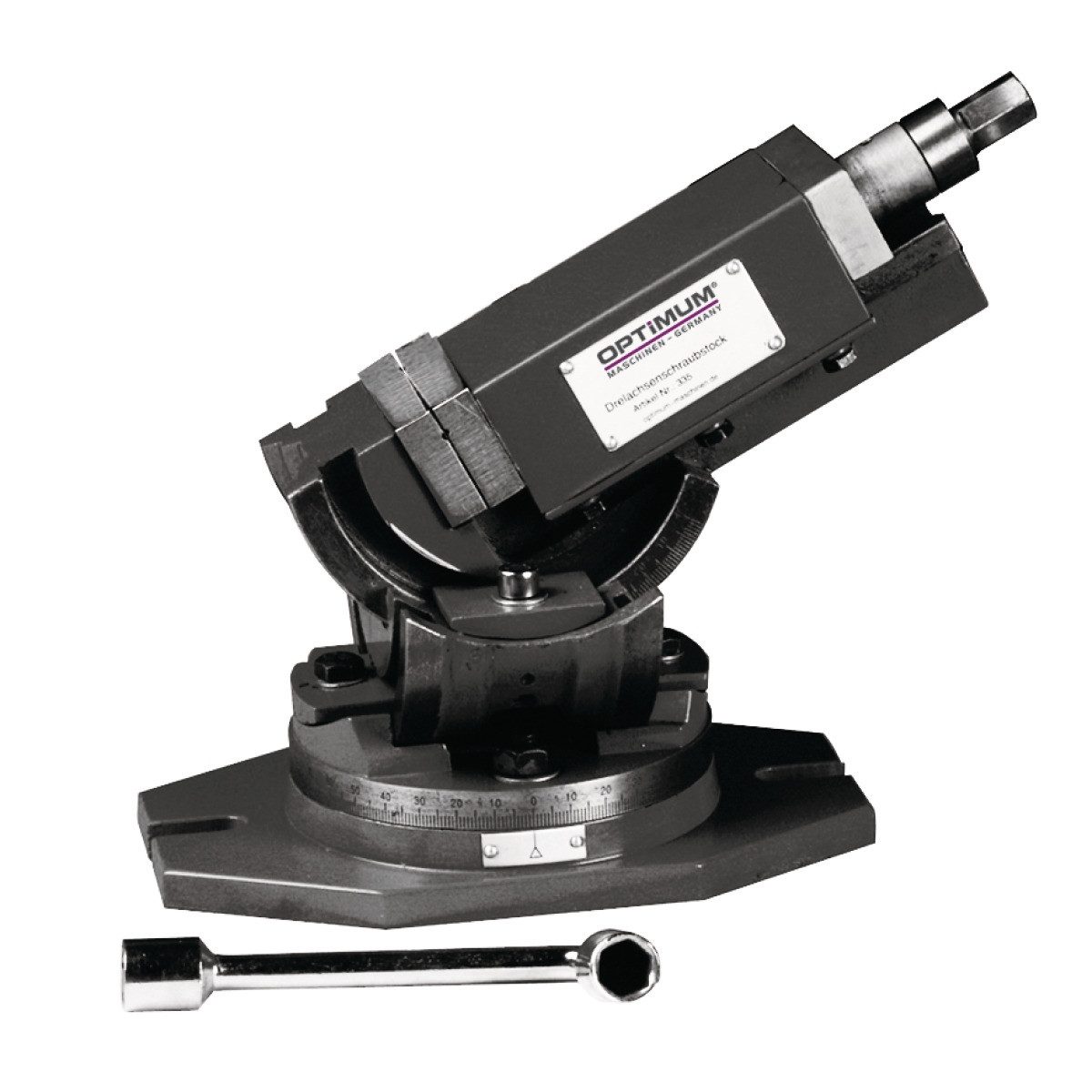Optimum Schraubstock OPTIMUM 3354175 Dreiachsenschraubstock MV3-75