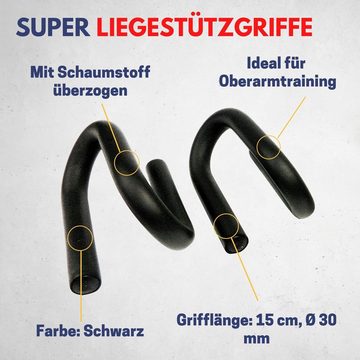 Best Sporting Liegestützgriffe Push-Up Bars 2er Set I Inkl. Übungsanleitung, Eine bessere Griffposition und damit eine intensivere Muskelanspannung